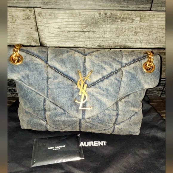 Saint Laurent Denim Puffer **READ DETAILS** - Picture 1 of 16